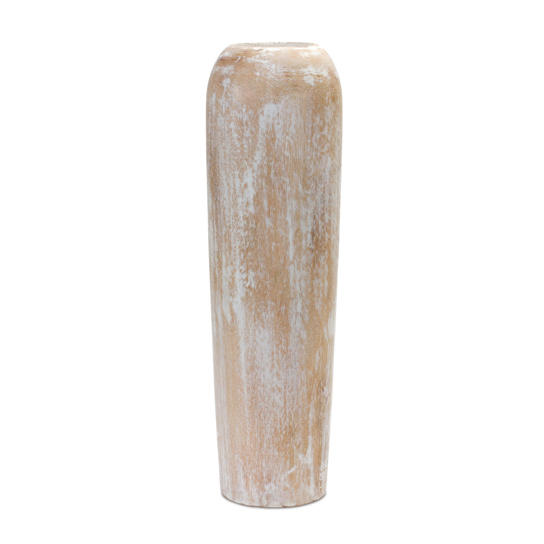 Wood Floor Vase 23.5
