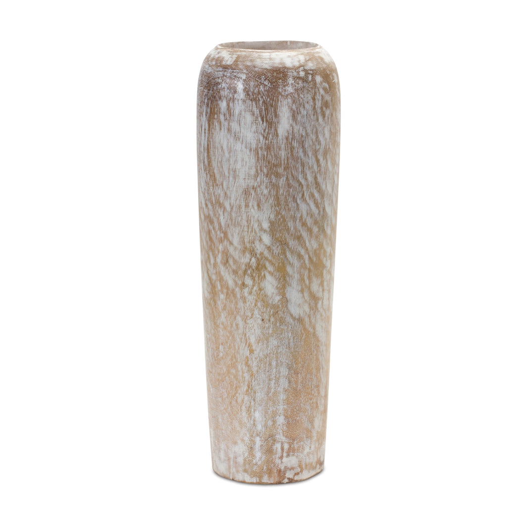 Wood Floor Vase 18.25