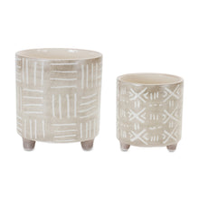 Load image into Gallery viewer, Footed Stone Planter (Set of 2)
