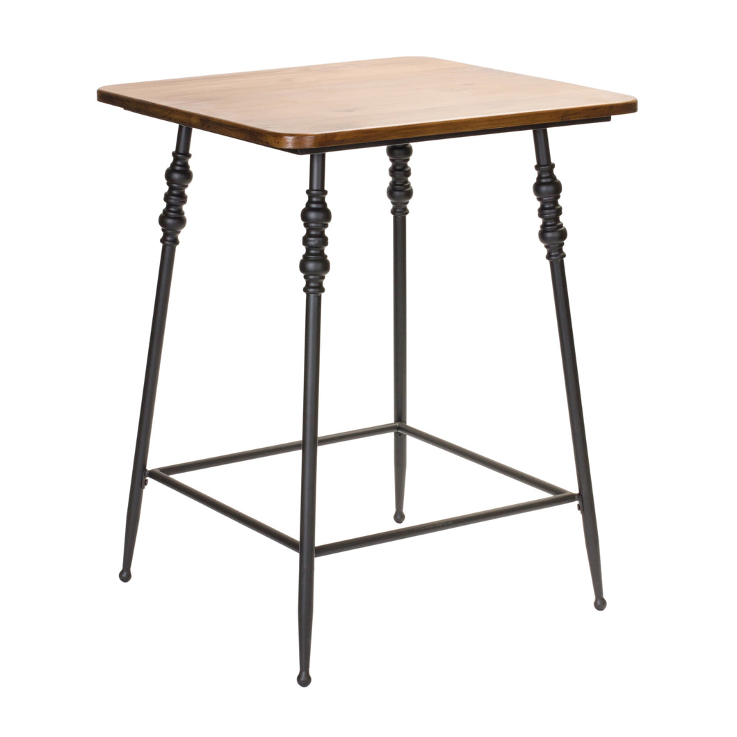 Iron and Wood Accent Table 23.5