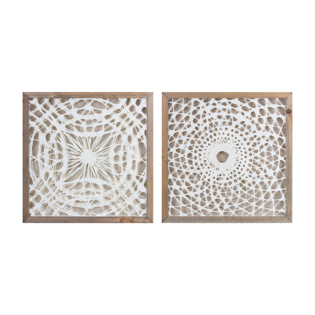 Framed Paper Mache Wall Art (Set of 2)