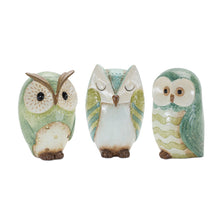 Load image into Gallery viewer, Terra Cotta Owl Figurine (Set of 3)
