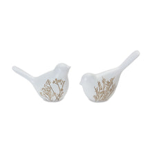 Load image into Gallery viewer, Floral Etched Bird Figurine (Set of 4)
