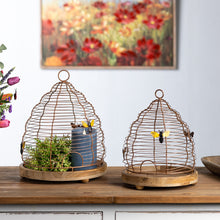 Load image into Gallery viewer, Bee Skep Hive DŽcor (Set of 2)
