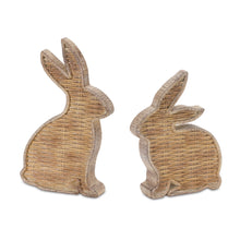 Load image into Gallery viewer, Wicker Rabbit Decor (Set of 2)
