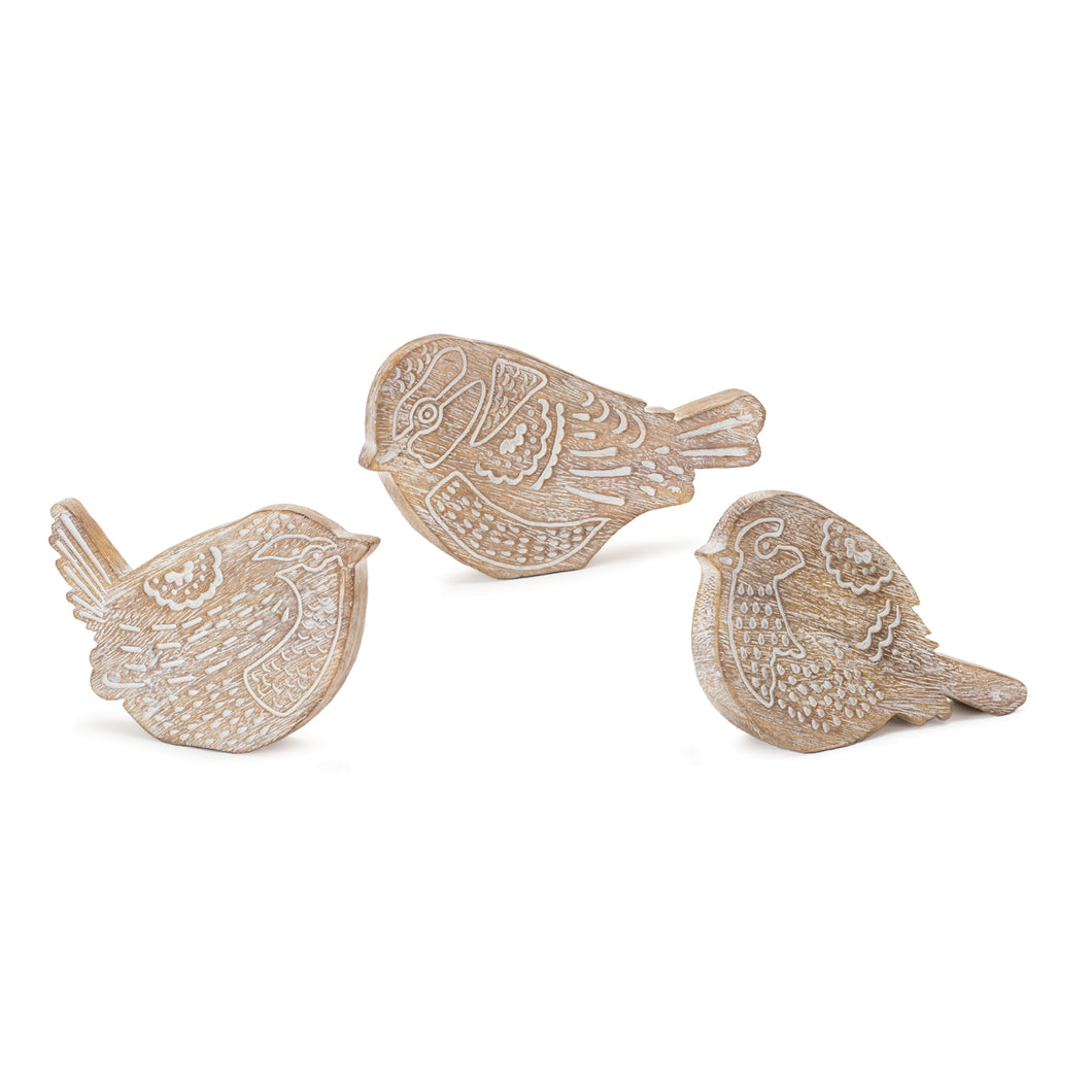 Etched Bird DŽcor (Set of 3)