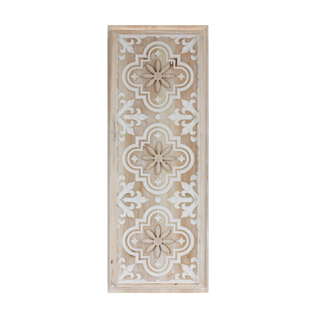 Ornate Carved Wood Wall Panel 31.5