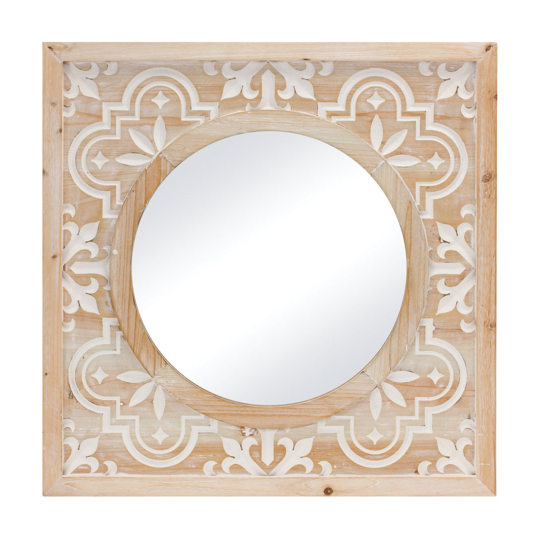 Ornate Carved Wood Wall Mirror 23.25