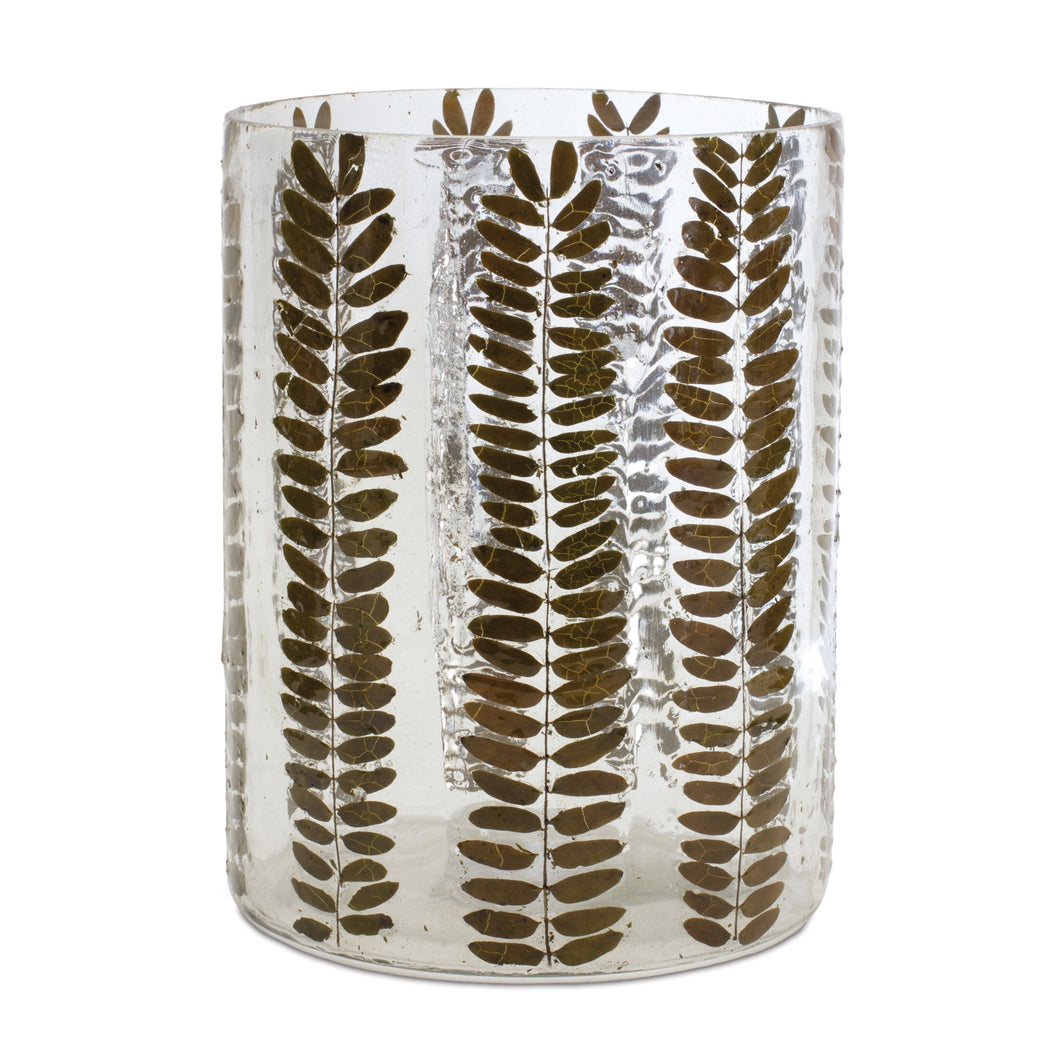 Dried Leaf Glass Candle Holder 8