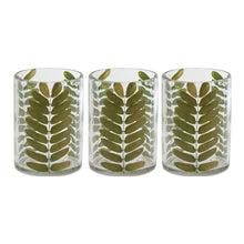 Load image into Gallery viewer, Dried Leaf Glass Candle Holder (Set of 3)

