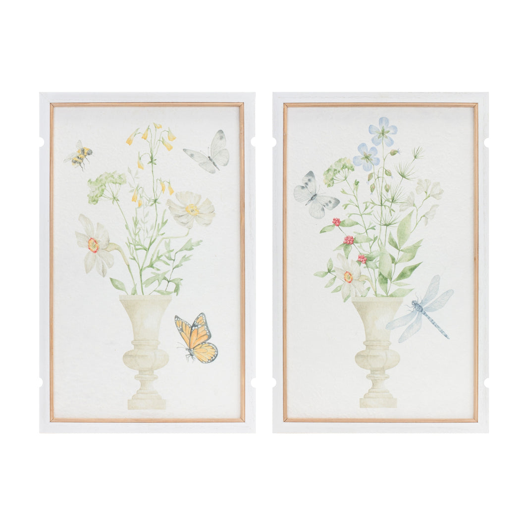 Framed Floral Vase Print (Set of 2)
