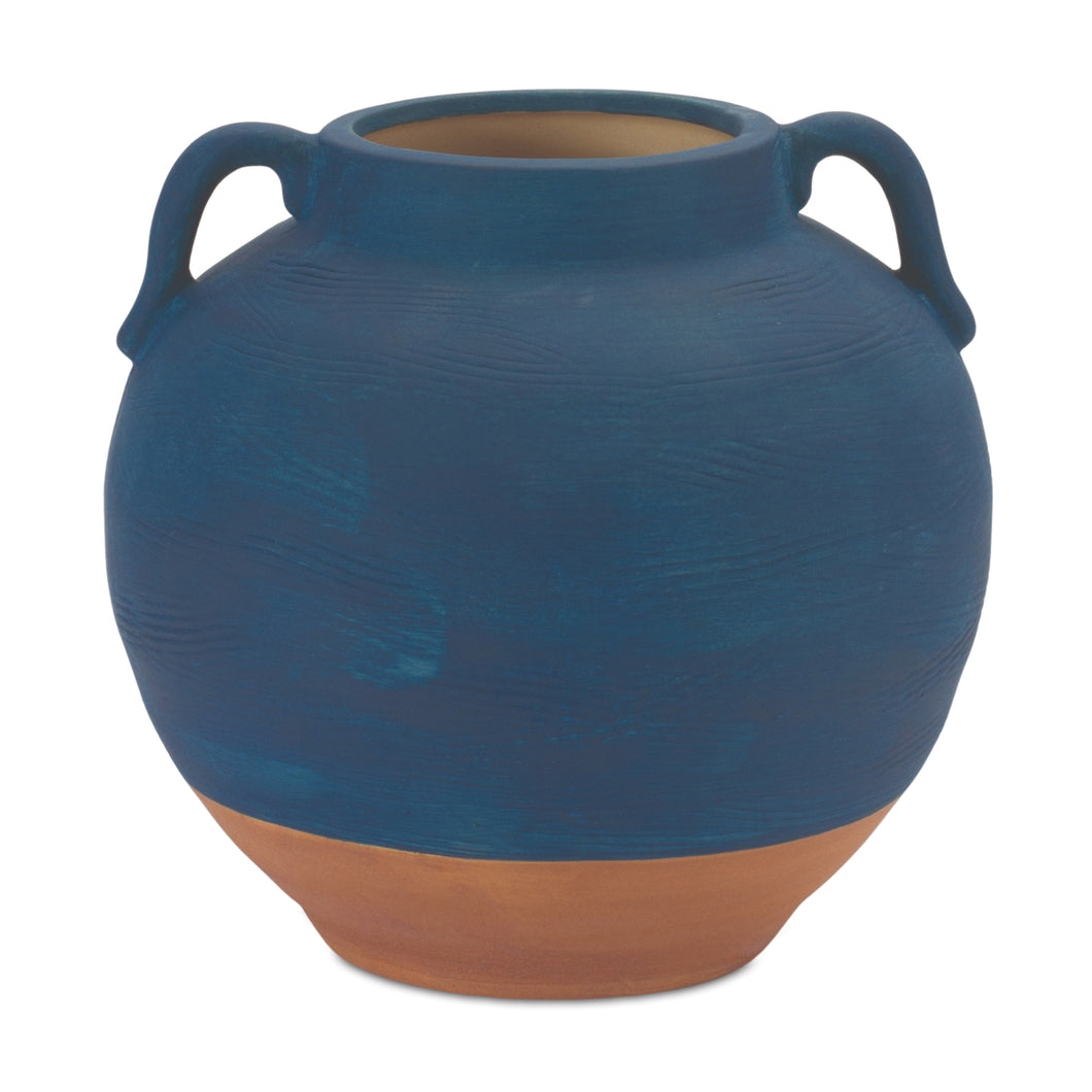 Ceramic Urn Vase with Terra Cotta Accent 7