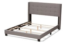 Load image into Gallery viewer, Baxton Studio Lisette Modern and Contemporary Grey Fabric Upholstered Queen Size Bed
