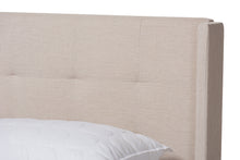 Load image into Gallery viewer, Baxton Studio Lisette Modern and Contemporary Beige Fabric Upholstered Queen Size Bed

