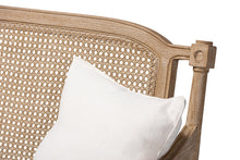 Load image into Gallery viewer, Baxton Studio Clemence French Provincial Ivory Fabric Upholstered Whitewashed Wood Loveseat
