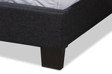 Load image into Gallery viewer, Baxton Studio Lisette Modern and Contemporary Charcoal Grey Fabric Upholstered Queen Size Bed
