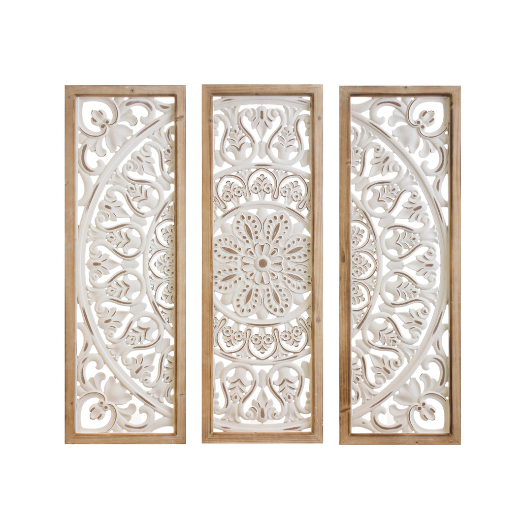 Ornate Metal Panel Wall Art (Set of 3)