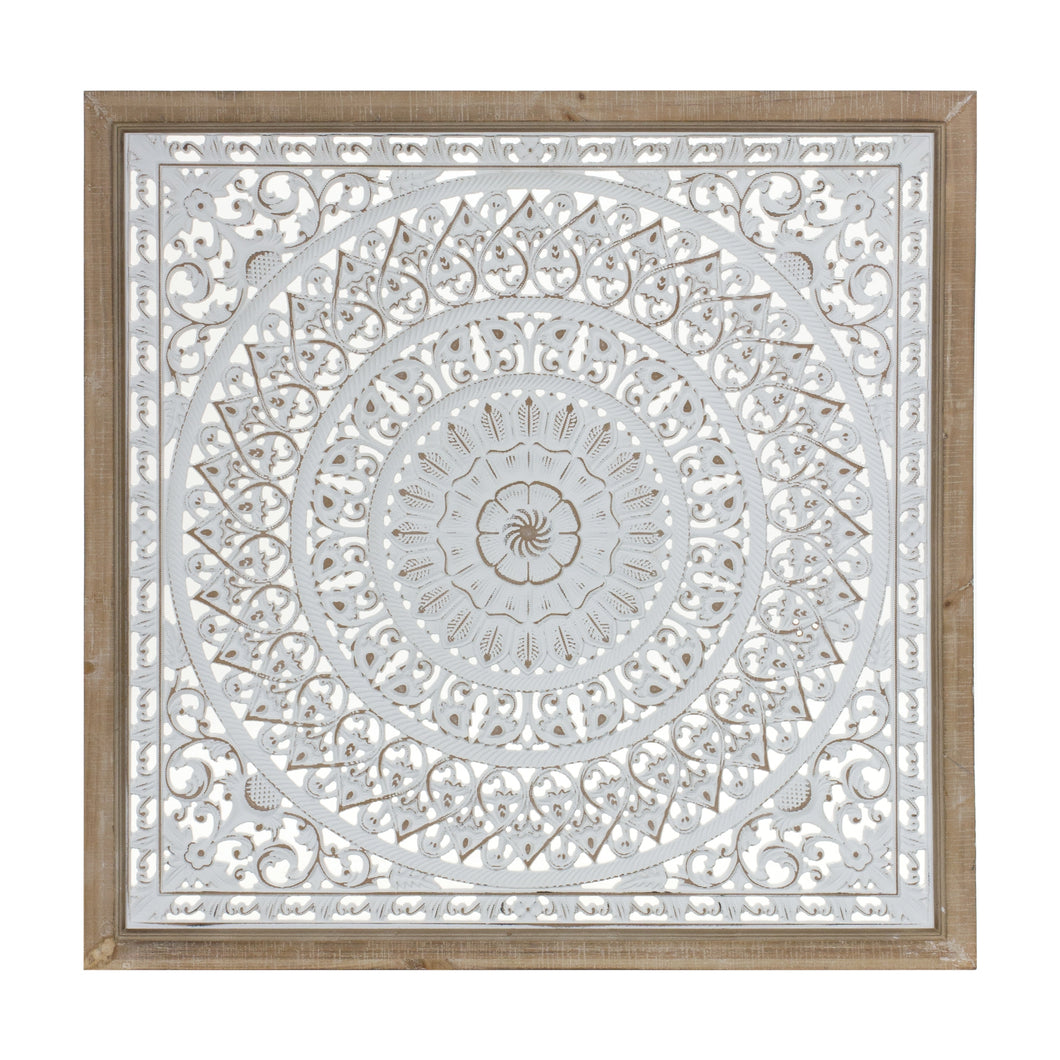 Framed Paper Mache Mandala Wall Plaque 25.5