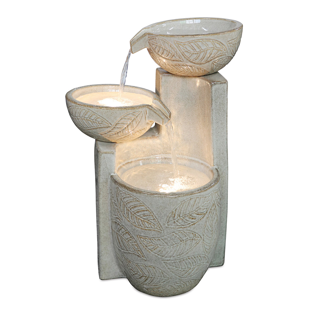 Ceramic Cascading Bowl Fountain 25.5