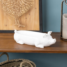 Load image into Gallery viewer, Ceramic Pig Planter 13&quot;L
