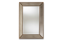 Load image into Gallery viewer, Baxton Studio Neva Modern and Contemporary Antique Gold Finished Rectangular Accent Wall Mirror
