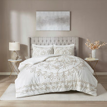Load image into Gallery viewer, Violette 3 Piece Tufted Cotton Chenille Duvet Cover Set Full/Queen MP12-7142 By Olliix
