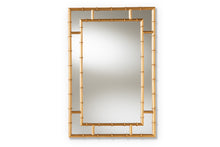 Load image into Gallery viewer, Baxton Studio Adra Modern and Contemporary Gold Finished Bamboo Accent Wall Mirror
