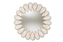 Load image into Gallery viewer, Baxton Studio Savita Modern and Contemporary Antique Silver Finished Round Shell Petal Accent Wall Mirror
