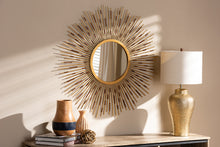 Load image into Gallery viewer, Baxton Studio Apollonia Modern and Contemporary Gold Finished Sunburst Accent Wall Mirror
