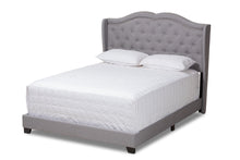 Load image into Gallery viewer, Baxton Studio Aden Modern and Contemporary Grey Fabric Upholstered Queen Size Bed
