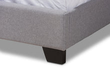 Load image into Gallery viewer, Baxton Studio Aden Modern and Contemporary Grey Fabric Upholstered King Size Bed
