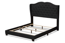 Load image into Gallery viewer, Baxton Studio Aden Modern and Contemporary Charcoal Grey Fabric Upholstered Queen Size Bed
