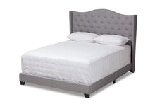 Load image into Gallery viewer, Baxton Studio Alesha Modern and Contemporary Grey Fabric Upholstered Full Size Bed
