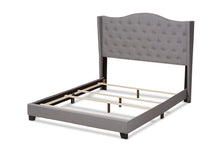 Load image into Gallery viewer, Baxton Studio Alesha Modern and Contemporary Grey Fabric Upholstered Queen Size Bed
