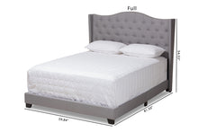 Load image into Gallery viewer, Baxton Studio Alesha Modern and Contemporary Grey Fabric Upholstered King Size Bed
