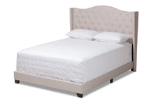 Load image into Gallery viewer, Baxton Studio Alesha Modern and Contemporary Beige Fabric Upholstered Queen Size Bed
