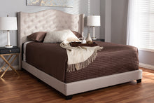 Load image into Gallery viewer, Baxton Studio Alesha Modern and Contemporary Beige Fabric Upholstered King Size Bed
