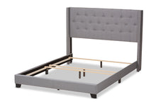 Load image into Gallery viewer, Baxton Studio Brady Modern and Contemporary Light Grey Fabric Upholstered King Size Bed
