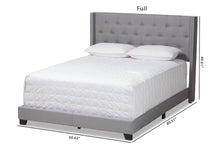 Load image into Gallery viewer, Baxton Studio Brady Modern and Contemporary Light Grey Fabric Upholstered King Size Bed
