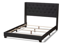 Load image into Gallery viewer, Baxton Studio Brady Modern and Contemporary Charcoal Grey Fabric Upholstered Queen Size Bed
