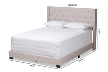 Load image into Gallery viewer, Baxton Studio Brady Modern and Contemporary Beige Fabric Upholstered Queen Size Bed
