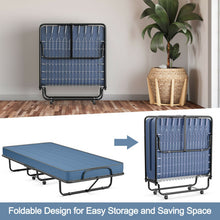 Load image into Gallery viewer, Rollaway Guest Bed with Sturdy Steel Frame and Wheels-Navy
