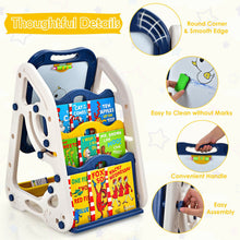 Load image into Gallery viewer, 3-in-1 Kids Art Easel Double-Sided Tabletop Easel with Art Accessories-Blue
