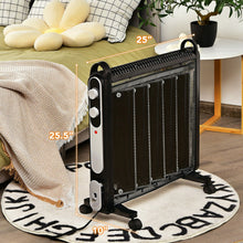 Load image into Gallery viewer, Electric Mica Space Portable Heater with Adjustable Thermostat-Black
