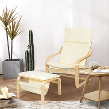 Load image into Gallery viewer, Relax Bentwood Lounge Chair  Set with Magazine Rack-White
