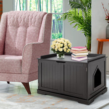 Load image into Gallery viewer, Cat Litter Box Enclosure with Double Doors for Large Cat and Kitty-Black
