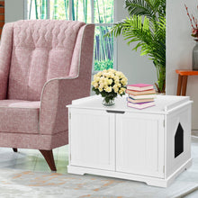 Load image into Gallery viewer, Cat Litter Box Enclosure with Double Doors for Large Cat and Kitty-White
