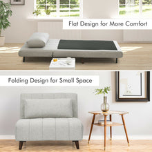 Load image into Gallery viewer, 3 Position Folding Convertible Sofa Bed with Pillow-Beige
