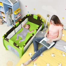 Load image into Gallery viewer, Green Portable Baby Crib Infant Bassinet Bed
