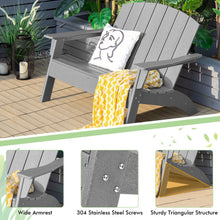 Load image into Gallery viewer, Patio Weather Resistant Adirondack Loveseat-Gray
